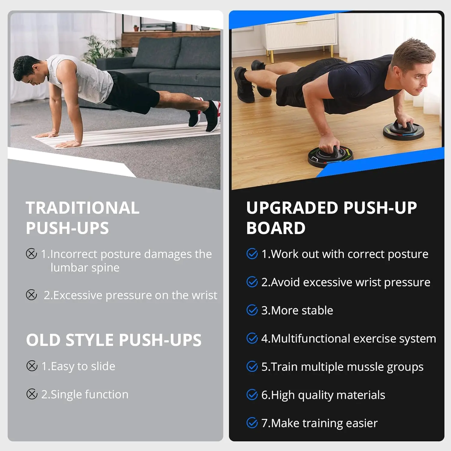 RS 16 in 1 Push Up Bar Muscle Exercise Multifunctional Abs Dip Stands Push-Up Stands Portable Push Up Board With Pull Up Bands