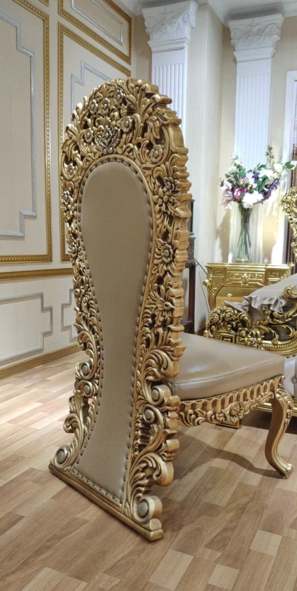 classic extendable wooden carved dining table set for 10, marble or wood top dining room set