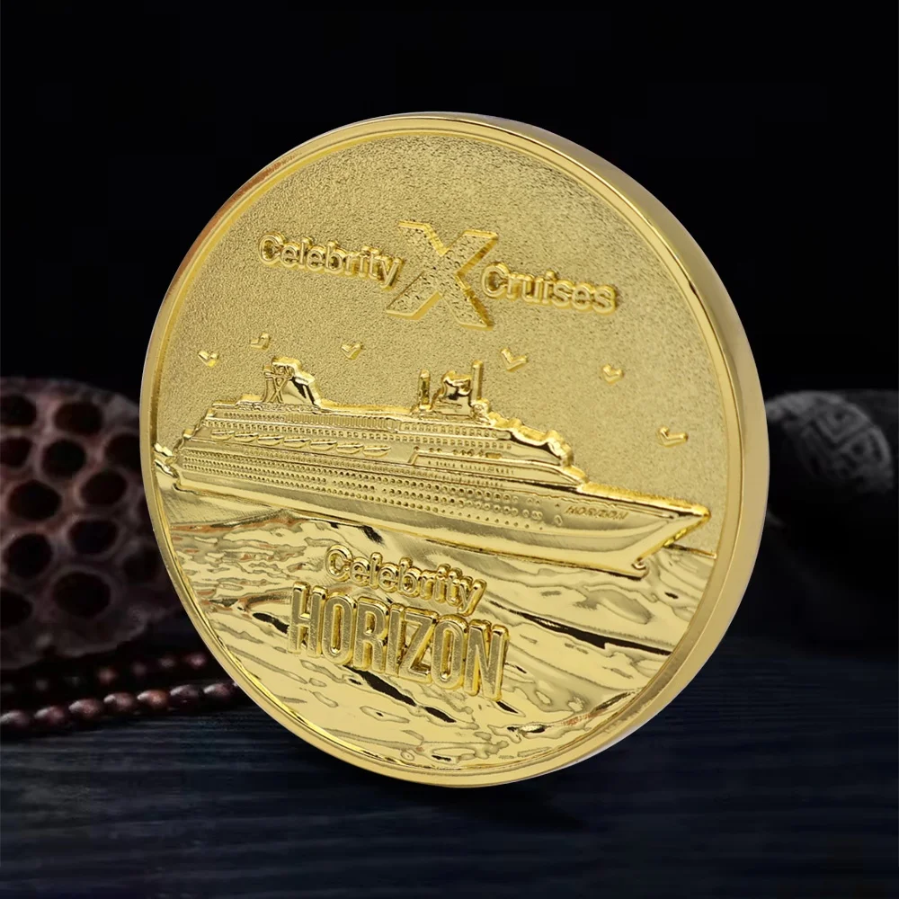 custom 3d enamel logo fake round gold challenge coins