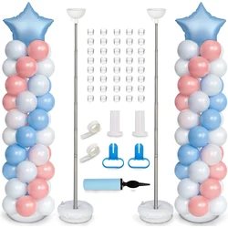 Palmy 2pcs Tower Kit Balloon Column Kit Balloons Diy Balloon Stand Pole Base Set Home Wedding Birthday Party Decoration