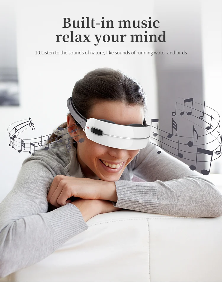 Электронная 3D маска для глаз с воздушным давлением Viewsonic Массажная скульптура магнитная горячая холодная интеллектуальная золотая перезаряжаемая массажер