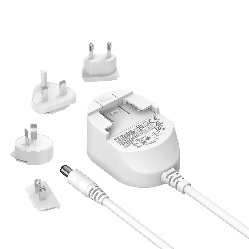 white power supply adapter 220v dc 5v 1a 6v 600ma power adapter interchangeable plug