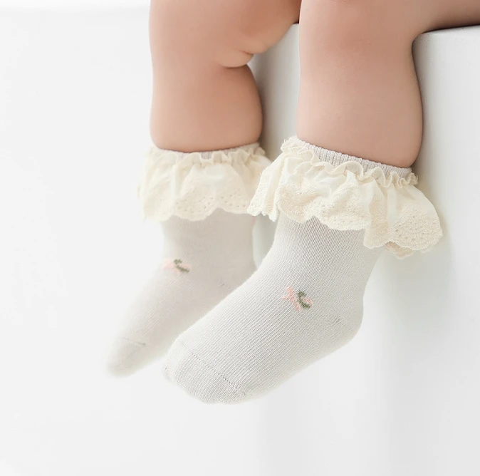 Free Sample WUYANG custom design logo cotton baby children socks girls boys breathable ankle crew sports dress socks