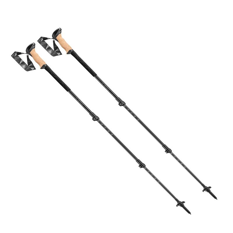 Customizable folding Aluminum Alloy Ultralight Quick Lock Carbon Climbing Stick Alpenstock, Trekking Pole, Walking Stick