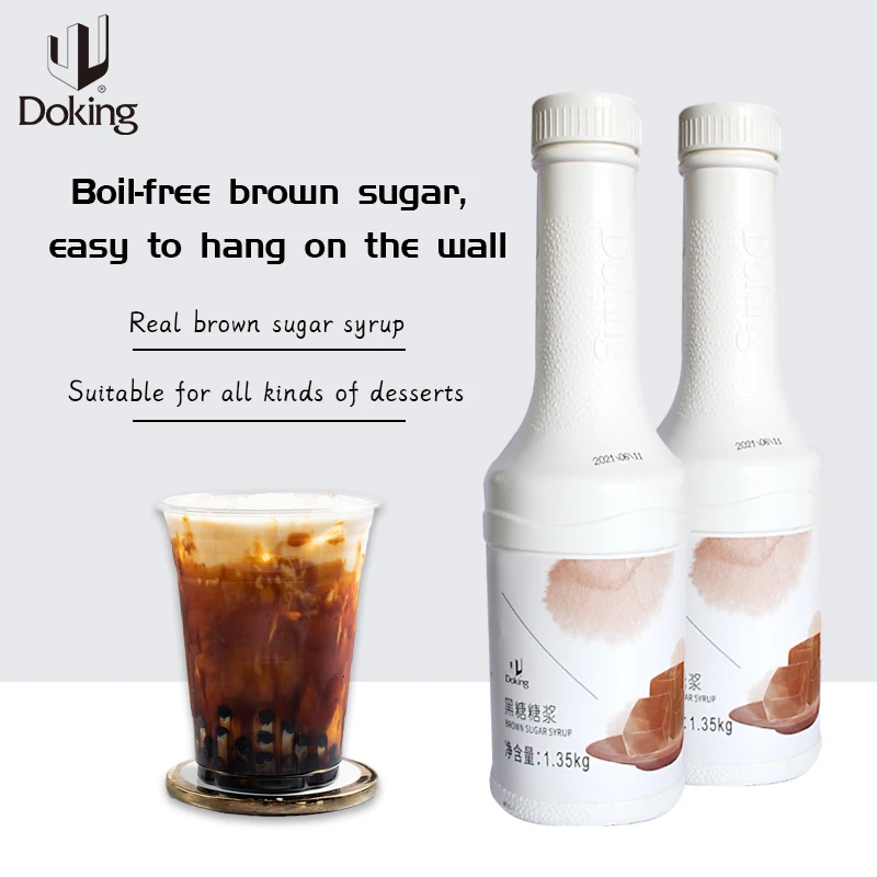 Doking Okinawa Syrup Black Sugar Syrup Brown Sugar Syrup for Milk Tea  Boba Tea Bakery Tapioca Ball Drinks Dirty Brown Sugar