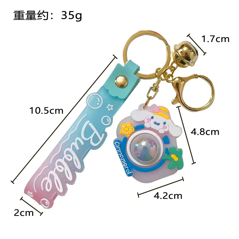 New Cartoon Rubber Cartoon Japanese Anime Key Chain Rings Bag Backpack Car Pendant Kawaii Kuromi Melody Kitty Sanrioed Keychain