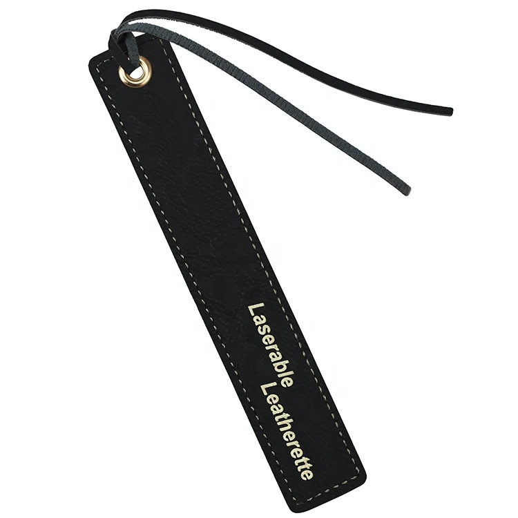 Laser Pu Leather BookmarK Custom Logo Bookmark Pu Leather Tags Printing And Bookmarks