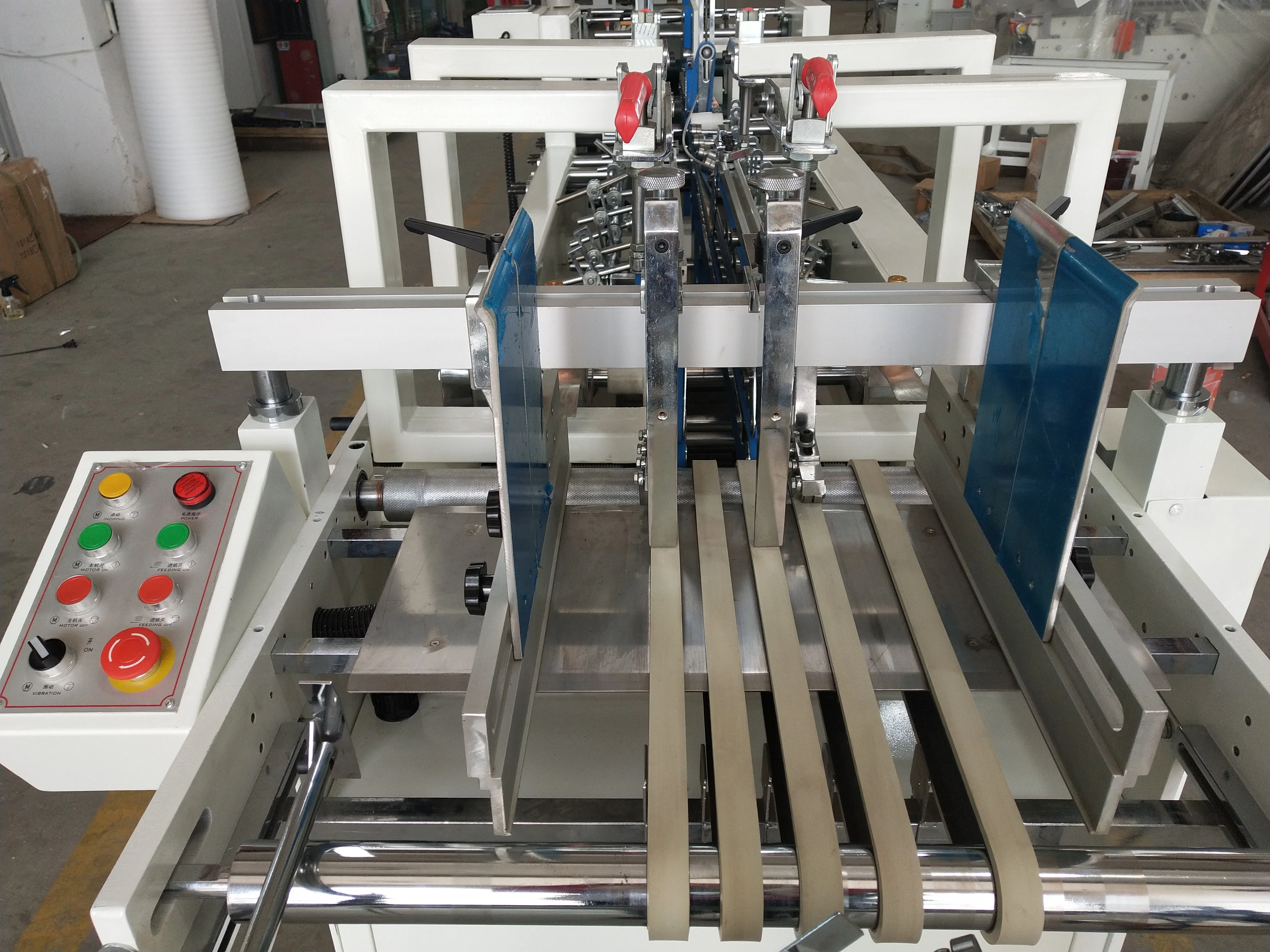 Manufacturing process pasting corrugated cardboard  pharmacy paper box making machine