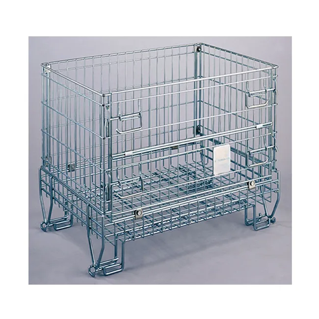 China factory sell steel folding wire mesh container directly