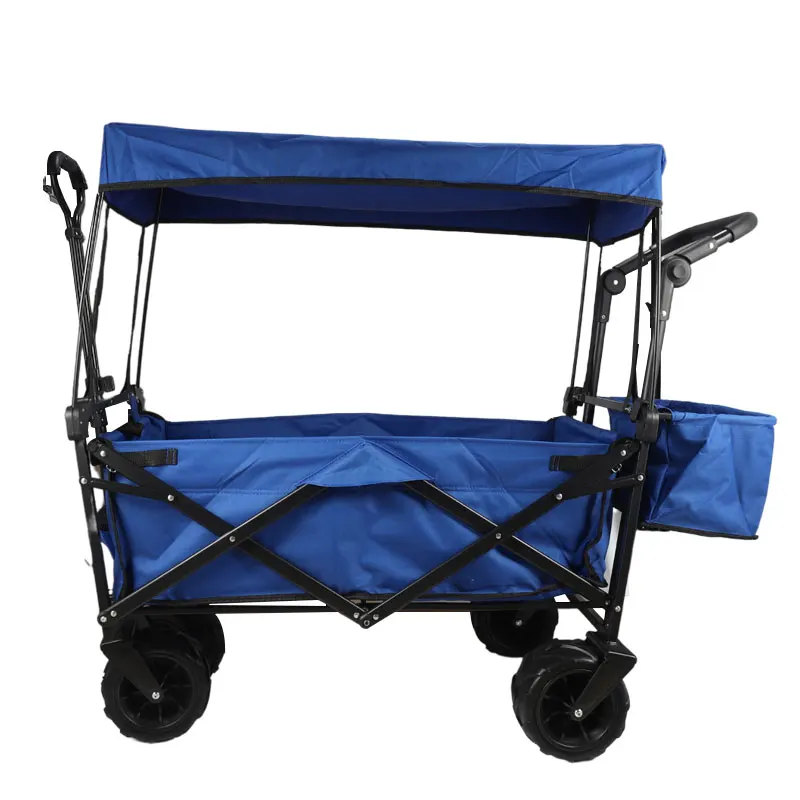 Factory Custom Waterproof Outdoor Camping Picnic Folding Wagon Cart With Ceiling