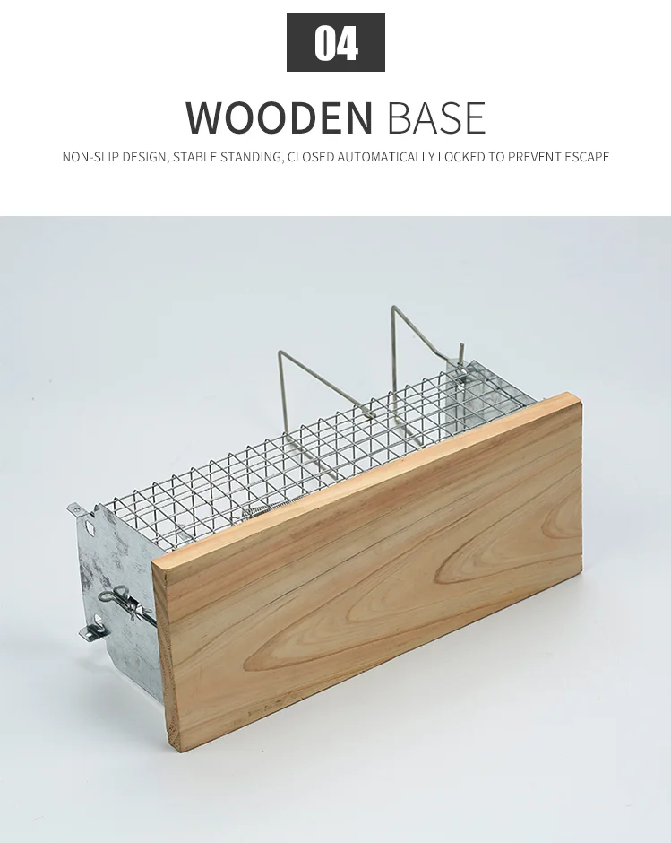 Hot Product Large And Small Two Entry Wooden Metal Different Sizes Mouse Trap Cage For Sale