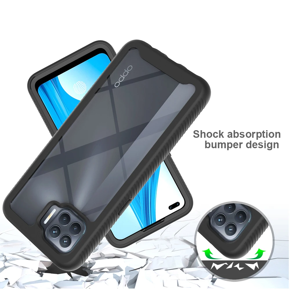 Strong Protective Defender Cell Phone Cover For OPPO A93 / F17 Pro Heavy Duty PC TPU Case For OPPO A53