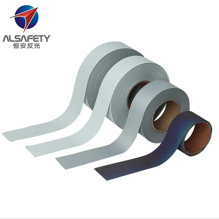 Alsafety Gray 100% Polyester Reflective Fabric For Fashion Clothing Or Jacket