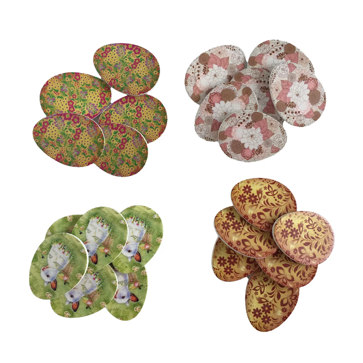 Easter wooden egg fridge magnet hand crafts DIY material