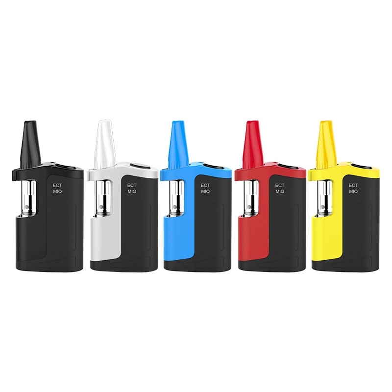 
New products ECT MIQ E Cig 350mAh CBD vape mods 0.5ml ceramic coil vape cartridge 510 thread cbd vape battery wholesale 