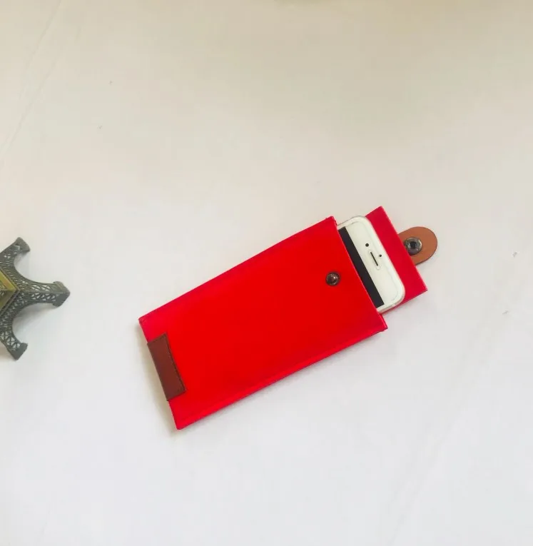 
Cell phone case neoprene pouch with carabiner snap 