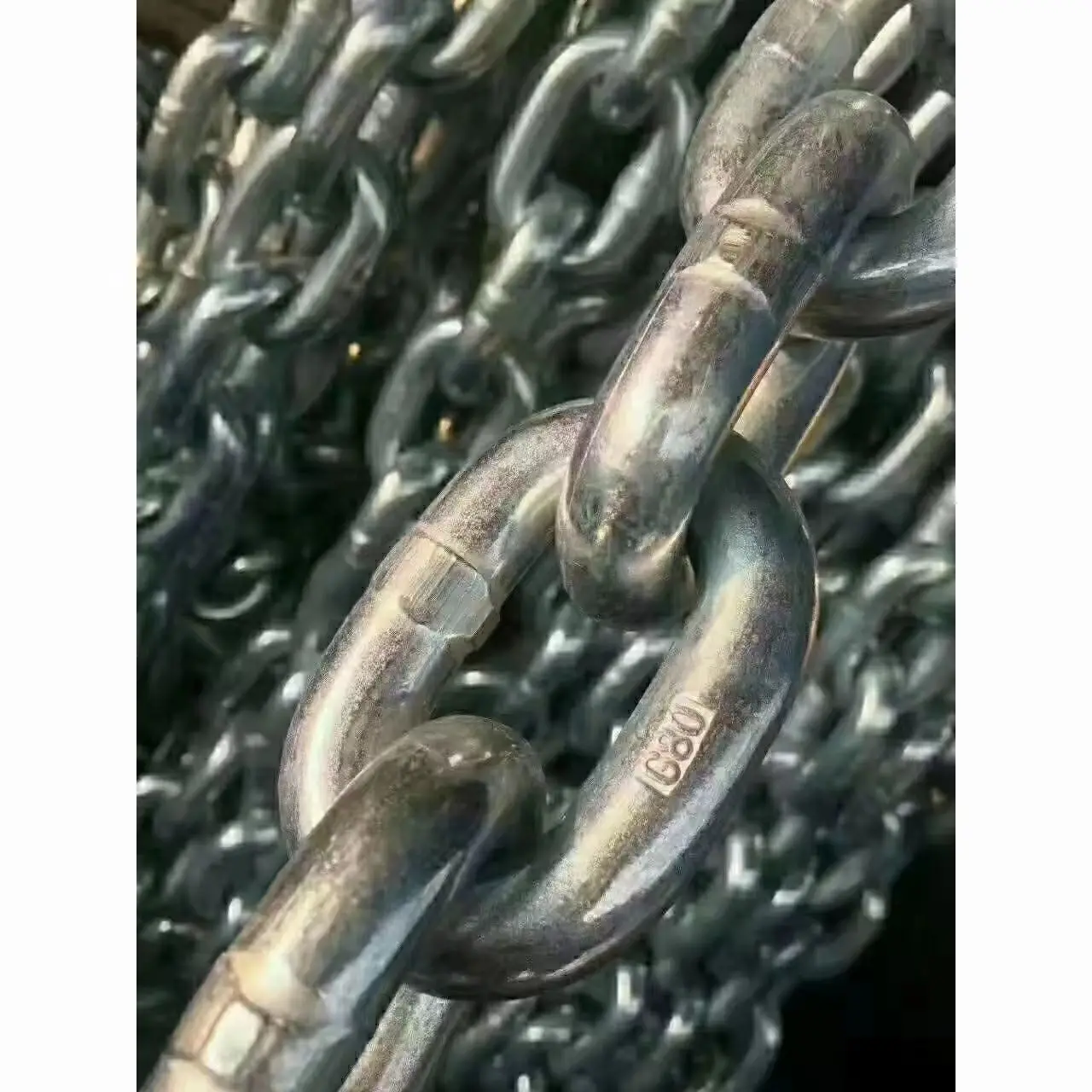 Galvanized DIN5685 Short Double Loop Link Chain Weldless Knotted Chain