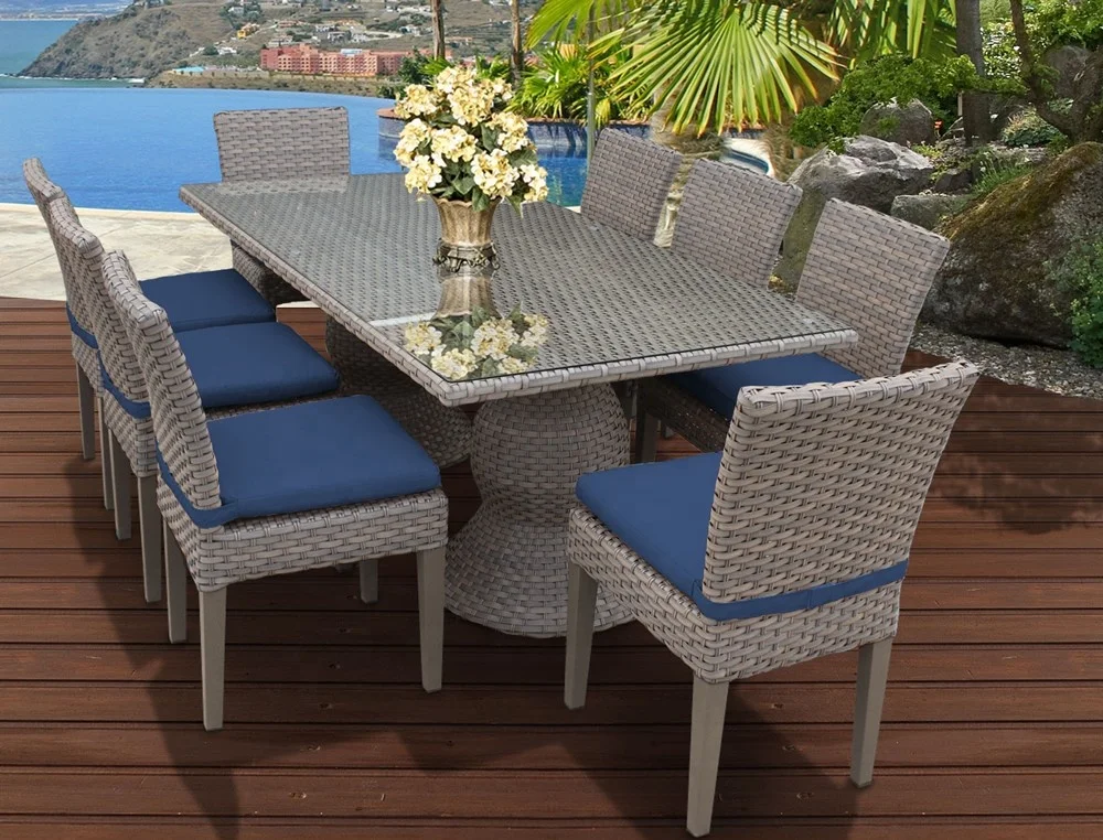 Уличный стол и стул из ротанга, мебель из филиппинского сада, Плетеный обеденный набор