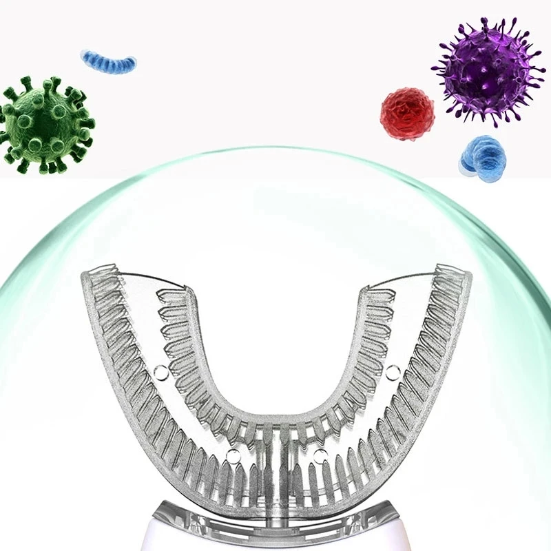 U тип зубная щетка силиконовая головка Ультразвуковая электрическая зубная щетка для зубных щеток 360 градусов интеллигентая (ый) автоматический USB зарядки водонепроницаемый электрические зубные щётки для отбеливания зубов