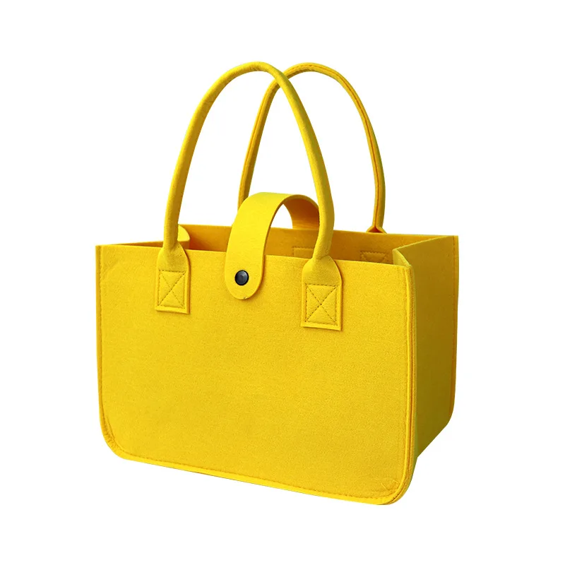 Fashion Design Large Capacity Portable Wool Felt Tote Gift Bag for Grocery Shopping