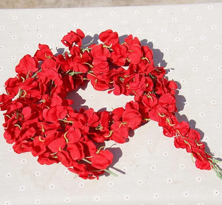 FC5002 Amazon Artificial Silk Wisteria Flowers Vine Hydrangea Flower Hanging Garland for Home Wedding Party