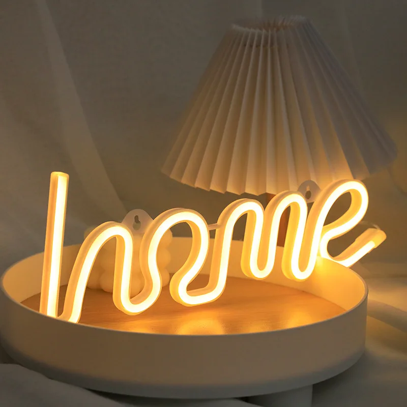 Hello LED Neon Night Light Art Sign Wall Room Home Party Bar Cabaret Wedding Decoration Christmas Gift Wall Hanging Neon Sign