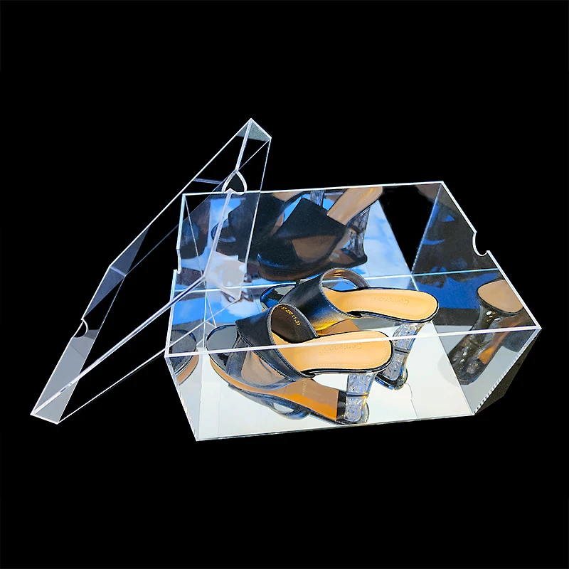 Factory Custom Clear Acrylic Gift Box Shoes Box Plexiglass Display Box With Lid