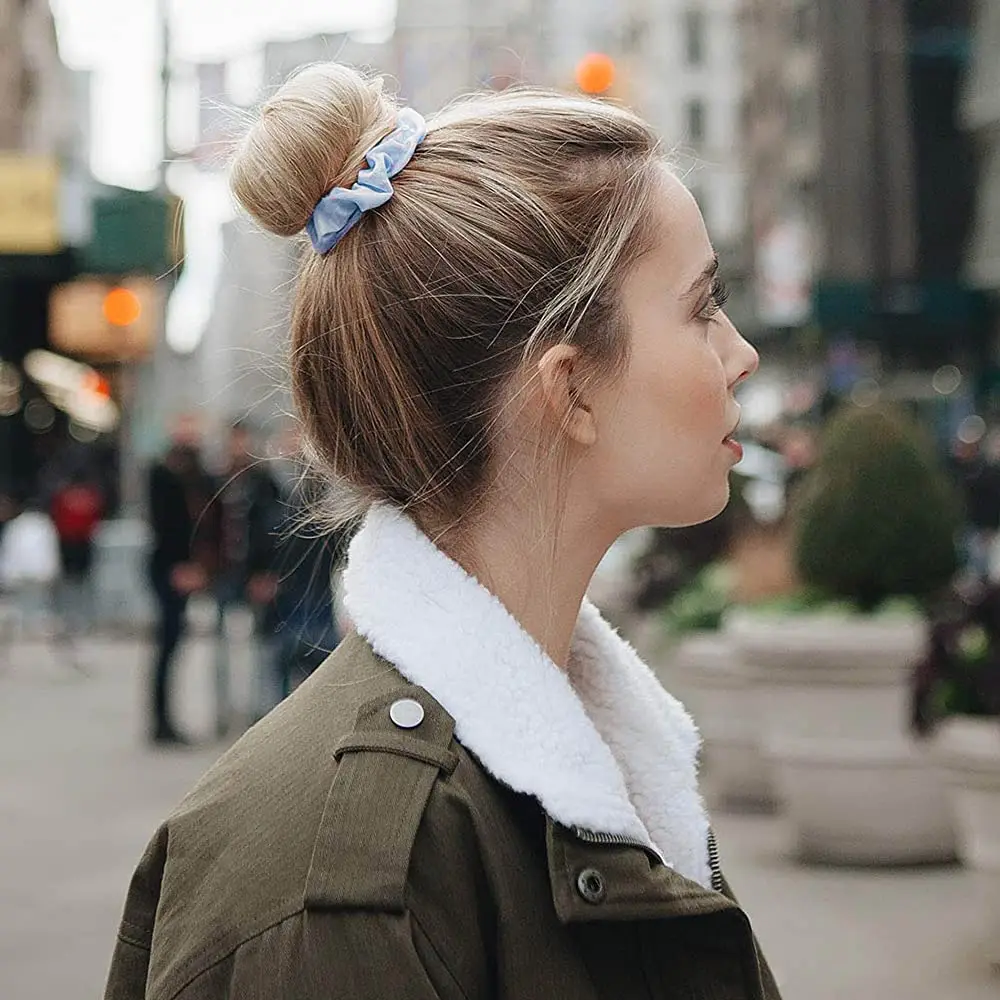 Резинки для волос с логотипом на заказ для держателя конского хвоста 100% 19 Момми шелковые резинки и наволочка в подарочной коробке