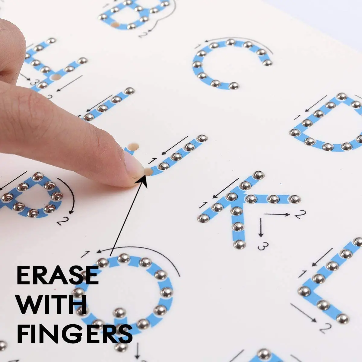 Alphabets Board with Stylus Pen DIY Mag Pad English Tracing Board Educational Toy Magnetic Drawing Board