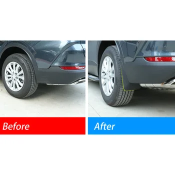 Full Set Exterior Auto Accessories New Black Stretched Mud Guard Car Mudguard Flaps Splash Fender Compatible