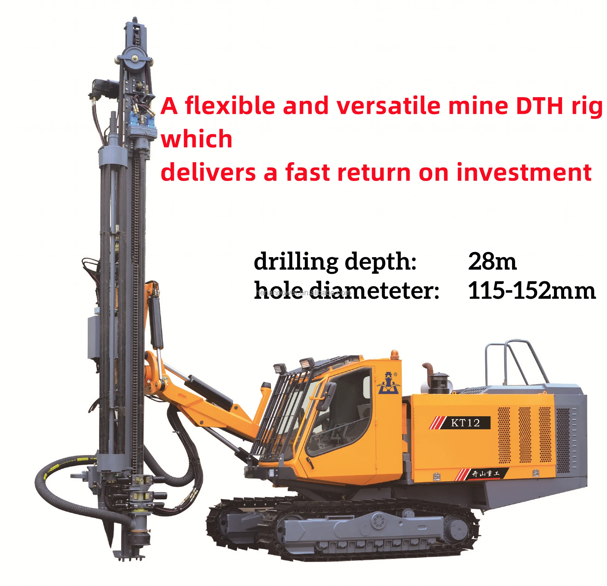 KT12 Drill rig for blasting granite drilling machine hot selling all-in-one mine drill wagon in Russia/Uzbekistan