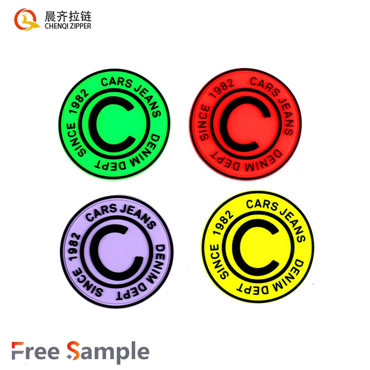 Custom Private Clothing Embossed Brand Name Logo Soft Silicone PVC Rubber Patch Label For Garment Bags