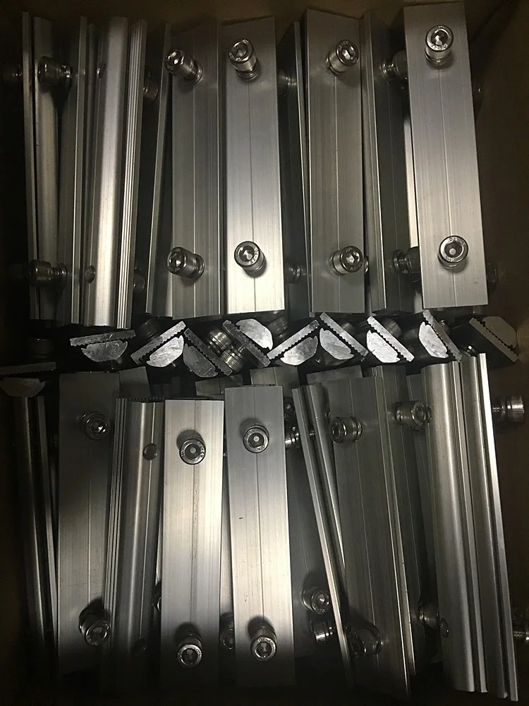 Wholesale  Aluminum Solar Rail Connector Solar Rail Splice Joiner Kit Solar Structure Rail Connector