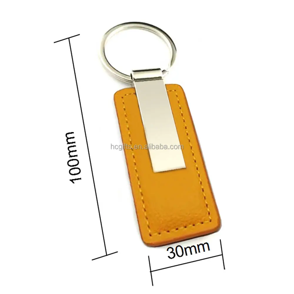 DIY Luxury PU Leather and Metal Engraved Logo Keychain Personalized Custom Make Photo Leather Keychain for Men