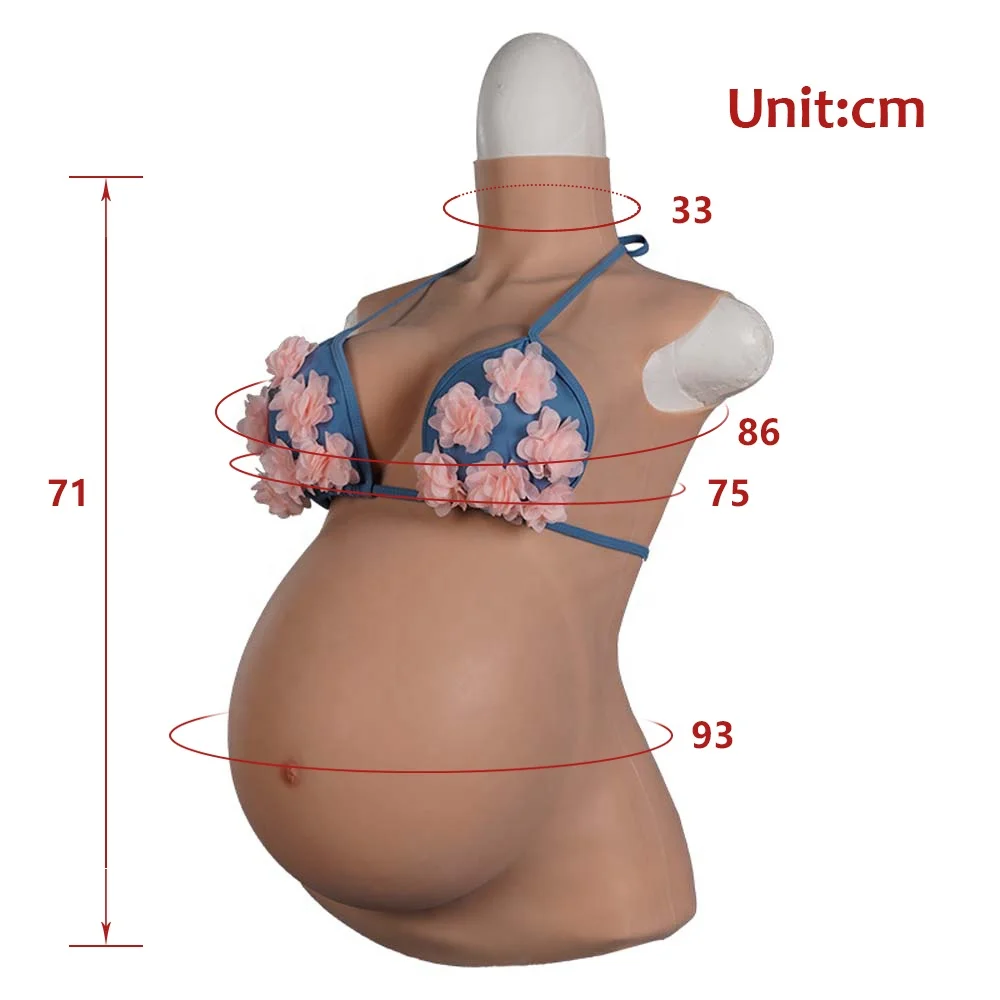 Silicone Fake Belly Pregnant women fake belly movie props 9 month For crossdresser