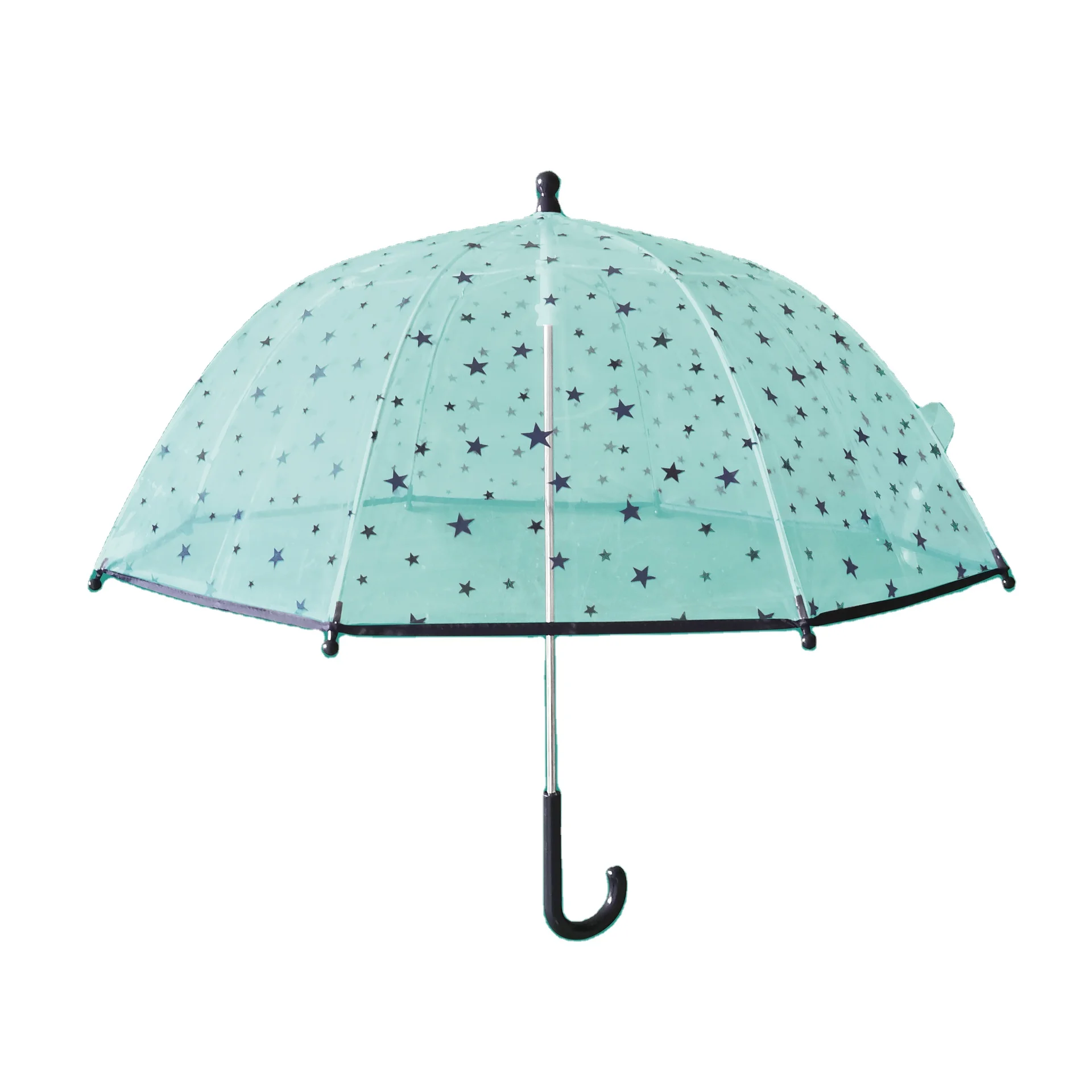 Lovely Cartoon Children POE Umbrella For Kids Girl Boy Long Handle Creative Cute Umbrella Student Semi Automatic Umbrellas