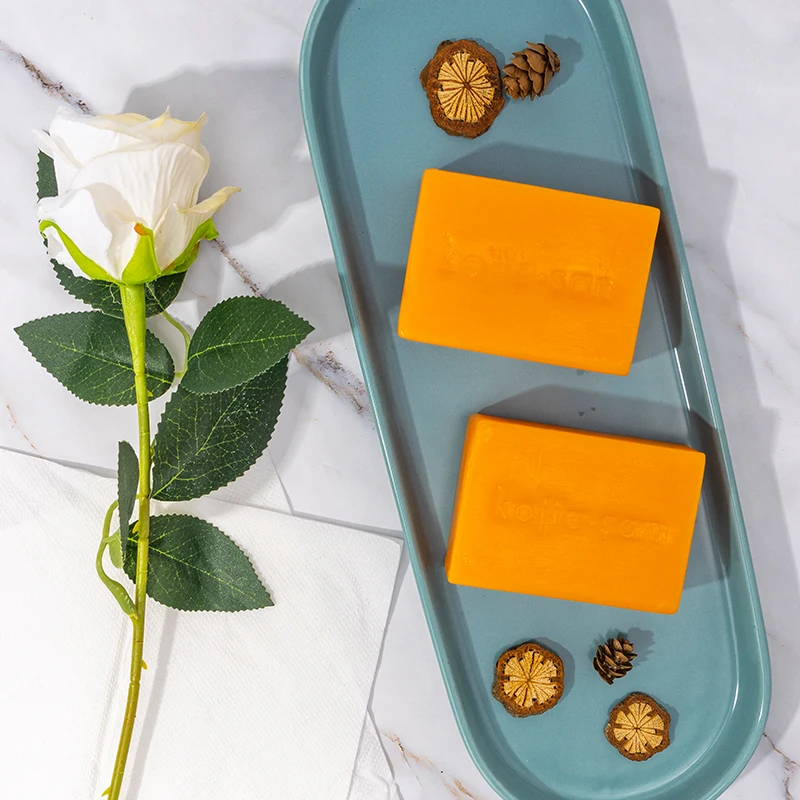 Private Label Organic Ginger Handmade Tumeric Bar Soap Bath Whitening Face Anti Acne Skin Brighten Kojic Acid Soap Turmeric Soap