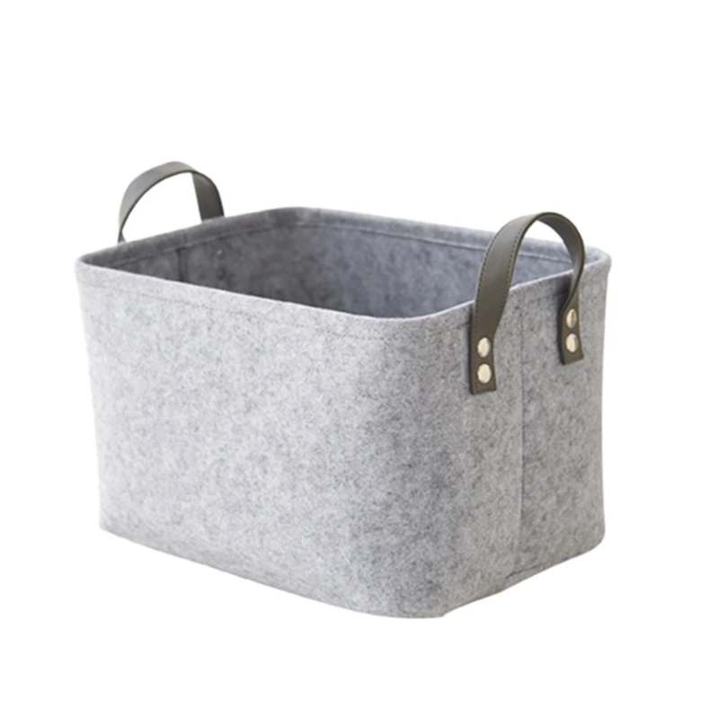 Large Containers Cubes Felt  Toys Organizer Clothing Hamper Foldable Fabric Staircase Storage Boxes With Pu Handles
