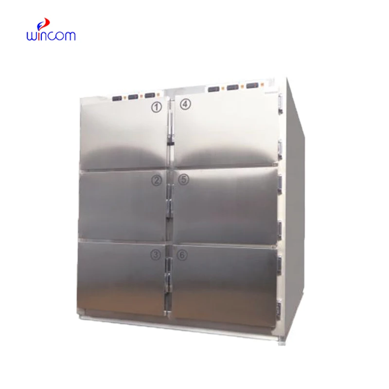 Factory Price Six Drawer Morgue Coffin Freezer Storage Funeral Bodies Stainless Steel Corpse Mortuary Refrigerator