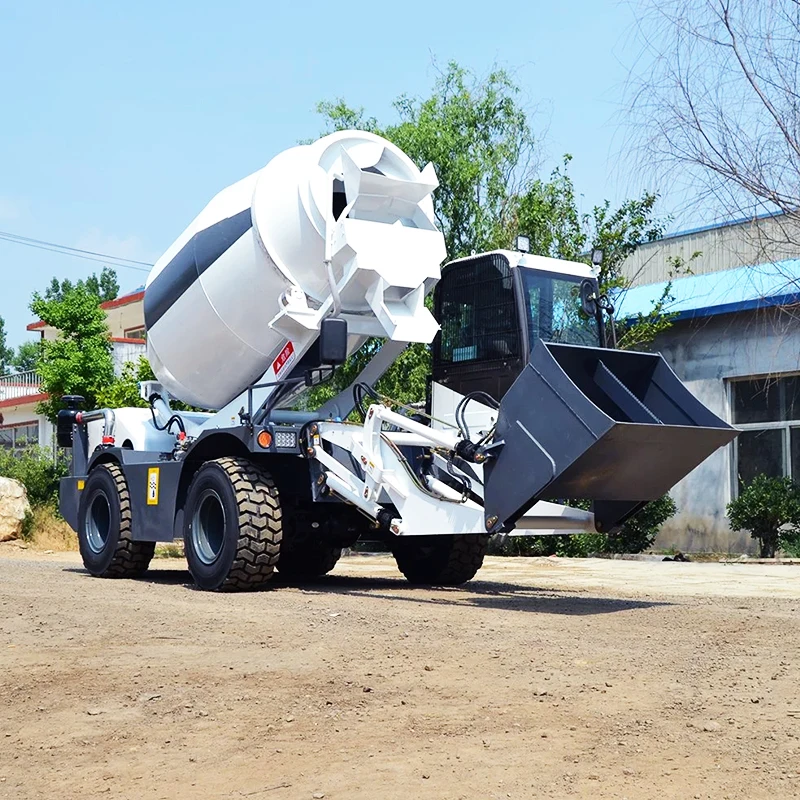 Self loading concrete mixer truck with pump diesel machine with water pump small portable concrete mixer machine