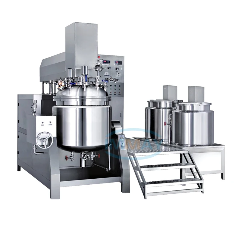 Hot sale 50L 100L 200L 300L stainless steel hydraulic lifting cosmetic cream making mixing machine mixer