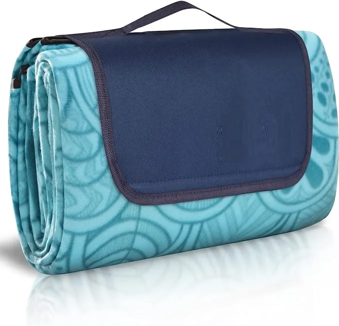 Folding Beach Cushion Spring Outdoor Picnic Linghtweigh Waterproof Sleeping Camping Pad Mat Moistureproof Plaid Blanket