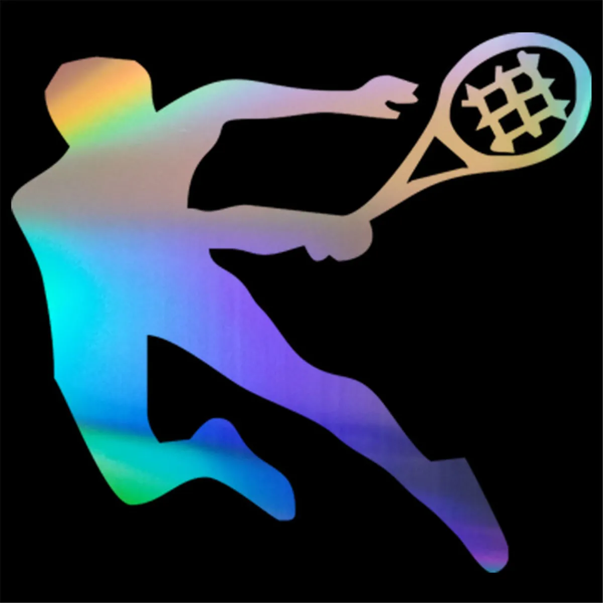 Play Tennis Car Laser Sticker Motorcycle Car Vinyl Laptop Window Wall Door JDM Decal Gift Die Cut Decals Laptop Window Glass