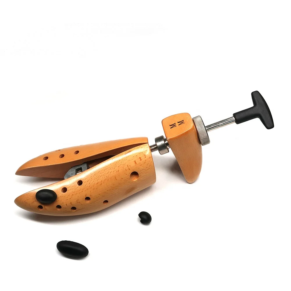 High quality well sell  hard wood natural color American style T shape wooden shoe expander varnished beech shoe stretcher SS02D