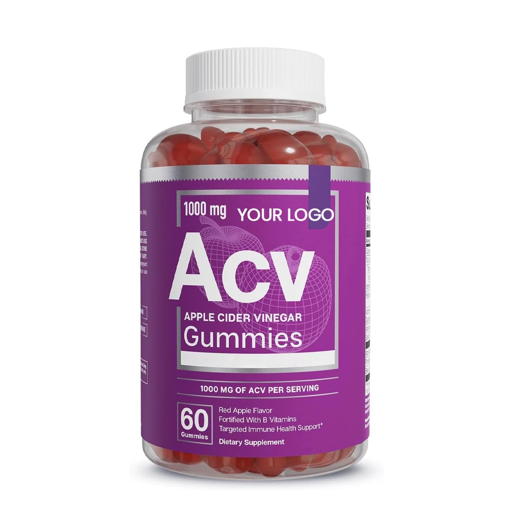 Private Label Factory Wholesale Immune Support Weight Control Apple Cider Vinegar Gummies with Vitamin B