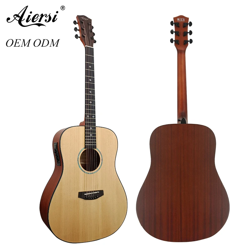 Chinese guitarra Aiersi new arrival factory price electric acoustic guitars for sale