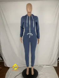 womens winter clothing 2021 zipper hoodie set cotton thick fleece Sweatsuit woman tracksuit two piece jogger Set