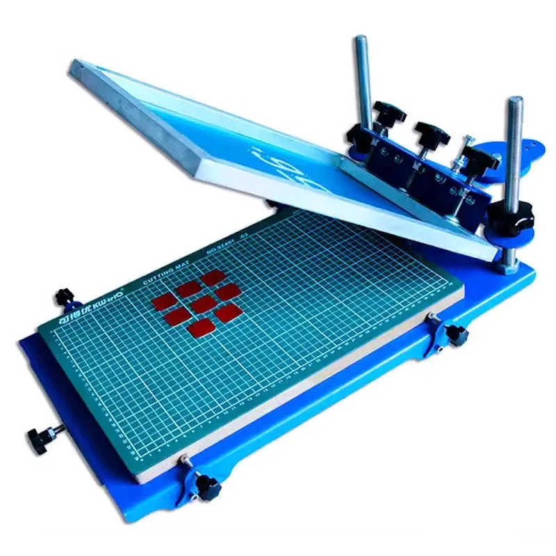 manual silk screen printing line table screen printing machine