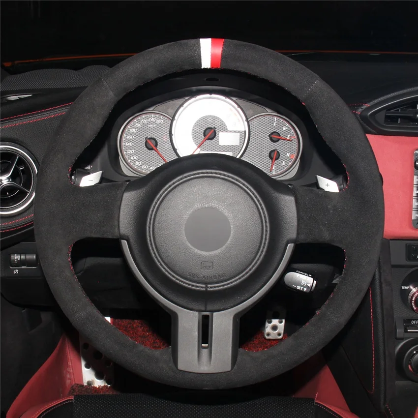 Hand-sewing Custom Genuine Nappa Leather Steering Wheel Cover For Toyota 86 2012 2013 2014 2015 Wholesale Price For You