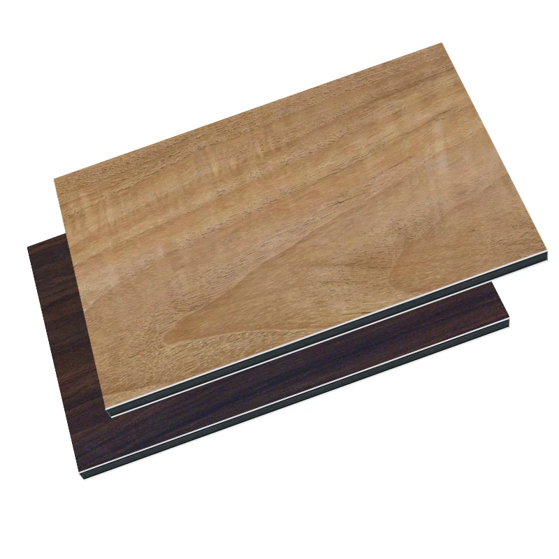 Wood Grain Exterior Wall Cladding 4mm Alucobond Aluminum Composite Panel